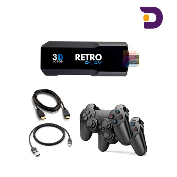 Vídeo Game Retro 4K Com Mais de 30000 Jogos + 2 Controles Sem Fio | RetroPlay Crizz™ - Decristian