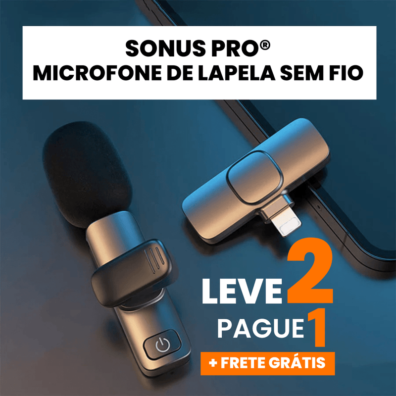 SonusPro Crizz™ - Microfone de lapela sem fio | LEVE 2 PAGUE 1 - Decristian